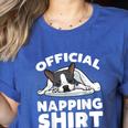 Boston Terrier Dog Official Sleeping Shirt Men Women Kids Women's Heather T-Shirt Heather True Royal