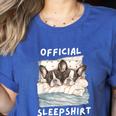 Boston Terrier Dog Official Sleepshirt Pajamas Nightgown Men Women Girls Kids Women's Heather T-Shirt Heather True Royal