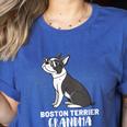 Boston Terrier Dog Owner Grandma Women's Heather T-Shirt Heather True Royal