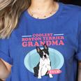 Boston Terrier Grandma Bostie Dog Owner Boston Terrier Men Women Women's Heather T-Shirt Heather True Royal