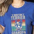 Boston Terrier Grandpa Dog Lover Father's Day Women's Heather T-Shirt Heather True Royal