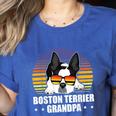 Boston Terrier Grandpa Dog Owner Boston Terrier Women's Heather T-Shirt Heather True Royal
