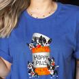 Boston Terrier Happy Pills T-Shirt Women's Heather T-Shirt Heather True Royal