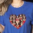 Boston Terrier Heart Valentine Boston Terrier Women's Heather T-Shirt Heather True Royal