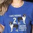 Boston Terrier Humor Bostie Dog Lover For Men Women Kids Women's Heather T-Shirt Heather True Royal