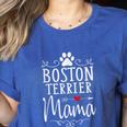 Boston Terrier Mama Boston Terrier Lover Shirt Women's Heather T-Shirt Heather True Royal