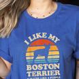 I Like My Boston Terrier And Maybe Like 3 People Dog Lover Women's Heather T-Shirt Heather True Royal