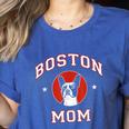 Boston Terrier Mom Dog Mother Women's Heather T-Shirt Heather True Royal