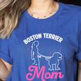 Boston Terrier Mom Women's Heather T-Shirt Heather True Royal