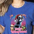 Boston Terrier Santa Claus Coffee Mug Merry Christmas Dogs Women's Heather T-Shirt Heather True Royal