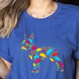 Boston Terrier Tacos Mexican Cinco De Mayo Taco Women's Heather T-Shirt Heather True Royal