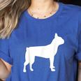 Boston Terrier Women's Heather T-Shirt Heather True Royal