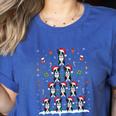 Boston Terrier Xmas Tree Lights For Men Women Boston Terrier Women's Heather T-Shirt Heather True Royal