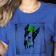 Cool Saint Patrick's Boston Terrier T Shirt For Dogs Lovers Women's Heather T-Shirt Heather True Royal
