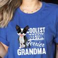 Coolest Boston Terrier Grandma Dog Women's Heather T-Shirt Heather True Royal