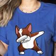 Dabbing Red Boston Terrier Dab Dance Dog Men Women Kids Women's Heather T-Shirt Heather True Royal