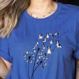 Dandelion Boston Terrier Flower Floral Bostie Tree Women's Heather T-Shirt Heather True Royal