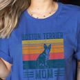 Dog Boston Terrier Mom Vintage Boston Terrier Mom Women's Heather T-Shirt Heather True Royal