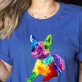Dog Lover Boston Terrier Dog Colorful Boston Terrier Men Women Kids Women's Heather T-Shirt Heather True Royal