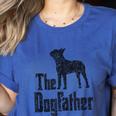 The Dogfather Boston Terrier Dog Funny Dog Gift T-Shirt For Men Women Girls Kids Women's Heather T-Shirt Heather True Royal