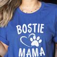 Fun Bostie Mama Dog Lover Apparel Boston Terrier Mom Women's Heather T-Shirt Heather True Royal
