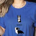 Inhale Exhale Yoga Boston Terrier Tshirt Women's Heather T-Shirt Heather True Royal