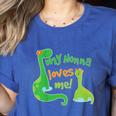 Kids My Nonna Loves Me Dinosaur Grandson Women's Heather T-Shirt Heather True Royal