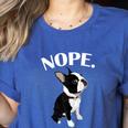 Love NOPE Boston Terrier Dog Lover Women's Heather T-Shirt Heather True Royal