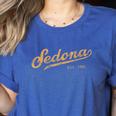 Retro Sedona Script Vintage Throwback Kids Women's Heather T-Shirt Heather True Royal