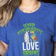 School Psychologists Love Brains Halloween Teacher Counselor Women&#x27;s Heather T-Shirt Heather True Royal