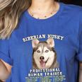 Siberian Husky Professional Human Trainer Women's Heather T-Shirt Heather True Royal