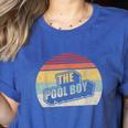 Vintage Retro The Pool Boy Women's Heather T-Shirt Heather True Royal