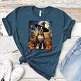 Aesthetic Halloween Boston Terrier Dog Witch Pumpkin For Men Women Kids Women's Heather T-Shirt Heather Deep Teal