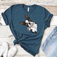 Boston Terrier Bostie Dog Kids Boys Girls Women's Heather T-Shirt Heather Deep Teal