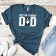Boston Terrier Dad Of A Bostie Dad Bostie Father Women's Heather T-Shirt Heather Deep Teal