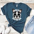 Boston Terrier Dad Father’s Day Dog Dad Men’s Women's Heather T-Shirt Heather Deep Teal