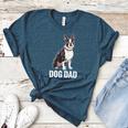 Boston Terrier Dog Dad Boston Terrier Dog Lovers Women's Heather T-Shirt Heather Deep Teal