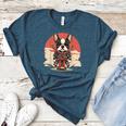 Boston Terrier Dog Japanese Style Samurai Dogs Women's Heather T-Shirt Heather Deep Teal