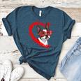 Boston Terrier Dog Mom Dad Valentine’s Day Pet Lover For Men Women Kids Women's Heather T-Shirt Heather Deep Teal