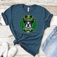 Boston Terrier Dog St Patricks Day Irish Pet Lover Men Women Kids Women's Heather T-Shirt Heather Deep Teal