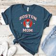 Boston Terrier Mom Dog Mother Women's Heather T-Shirt Heather Deep Teal