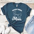 Boston Terrier Mom Boston Terrier Mom Women's Heather T-Shirt Heather Deep Teal
