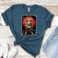 Boston Terrier Samurai Ninja Vintage Anime Japanese Ukiyo-e Women's Heather T-Shirt Heather Deep Teal