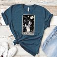 Boston Terrier Tarot Card Star With The Moon Men Women Kids Women's Heather T-Shirt Heather Deep Teal
