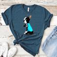 Boston Terrier Tattoos I Love Mom Women's Heather T-Shirt Heather Deep Teal