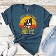 Boston Terrier Never Underestimate a Girl With a Bostie Women's Heather T-Shirt Heather Deep Teal