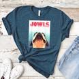 Boston Terriers Jowls Dog Mom Dog Dad Women's Heather T-Shirt Heather Deep Teal