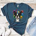 Celebration Event Birthday Party Boston Terrier Women's Heather T-Shirt Heather Deep Teal