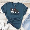 Cute Boston Terrier Boston Mama Women's Heather T-Shirt Heather Deep Teal