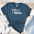 The Dogfather Boston Terrier Dog Dad Father's Day Women's Heather T-Shirt Heather Deep Teal